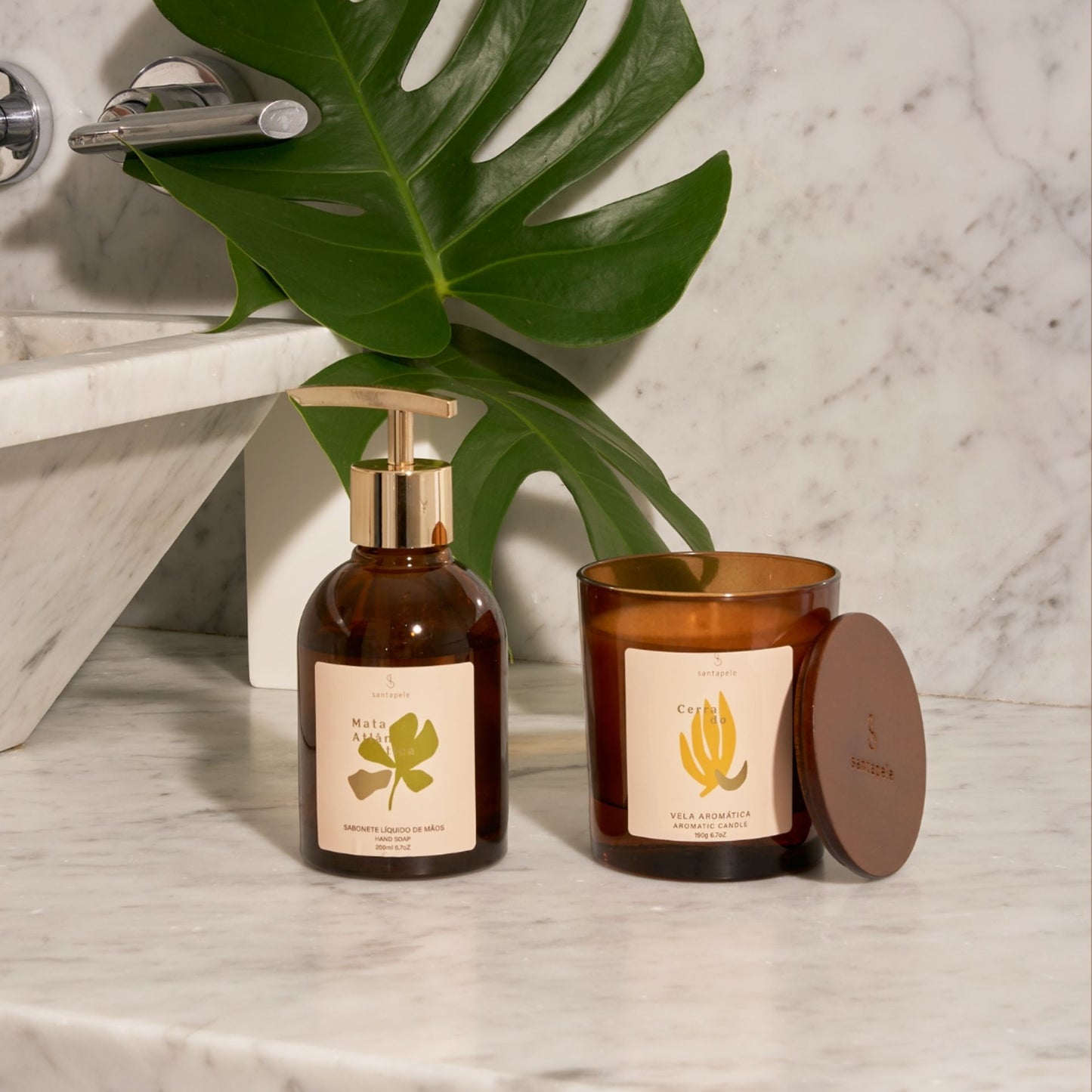 Kit Lavabo - Verde e Amarelo