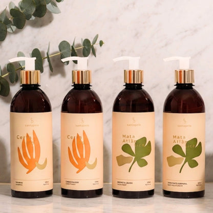 Kit Amenities - Amarelo e Verde 500ml