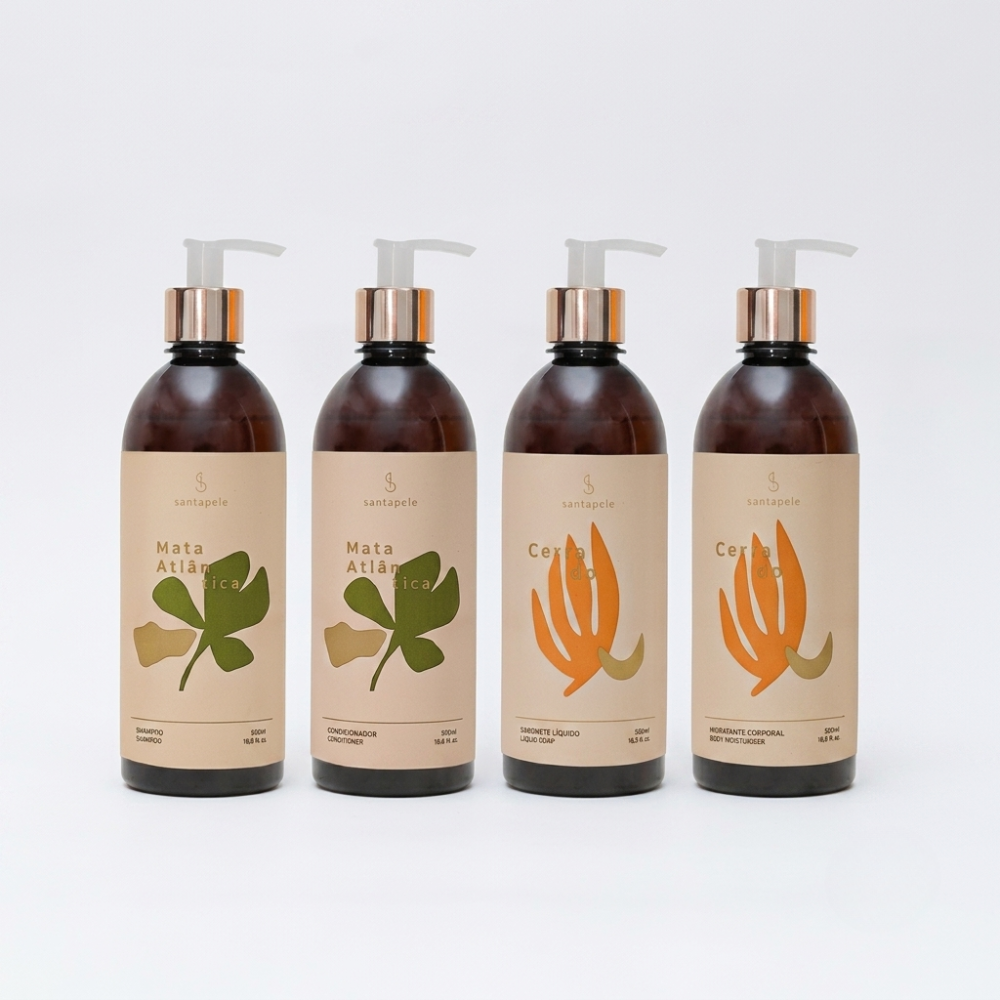 Kit Amenities - Verde e Amarelo 500ml